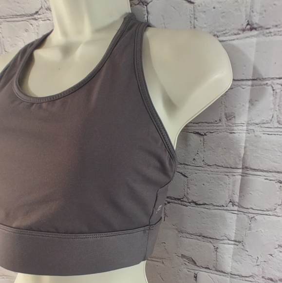 Fabletics Trinity Cell Phone Pocket Grey High Impact Sports Bra M - Picture 3 of 12